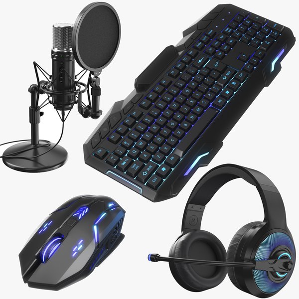 3d Four Streaming Gaming Accessories Turbosquid