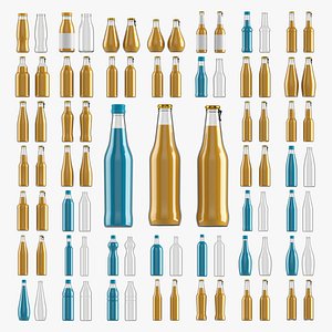 3D model Glass bottles Collection 43 models