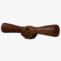 Handshake African Man Hands with Fur