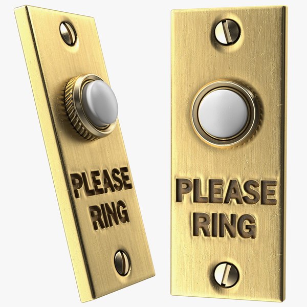 doorbell gold door bell 3D model