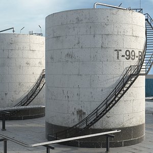 refinery tank 3D
