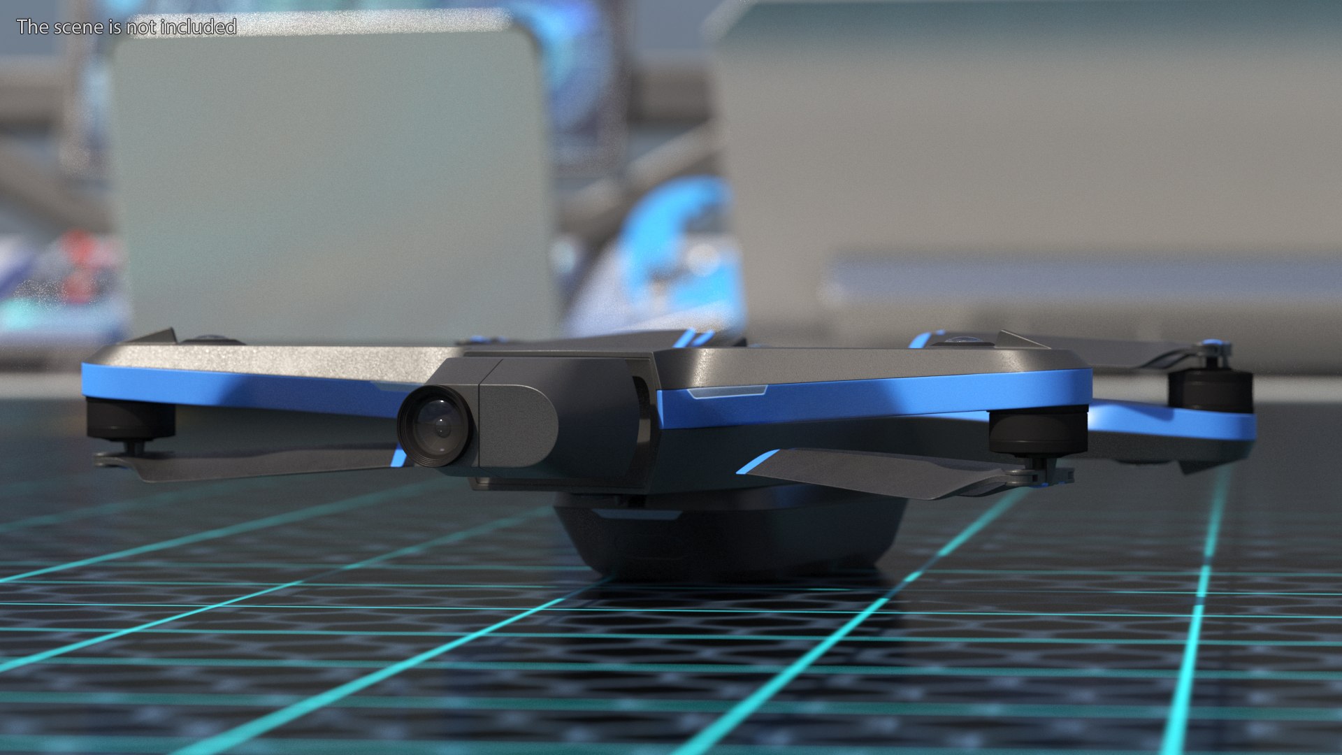 Autonomous Drone Skydio 2 Plus Off State Rigged for Maya 3D model preview