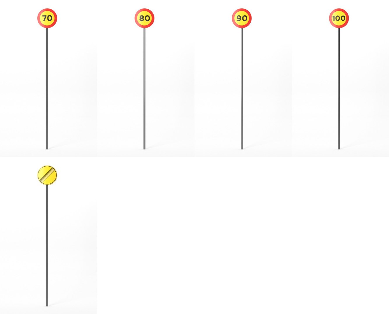 3D 285 Spanish Traffic Road Sign Pack ES Model - TurboSquid 1780664