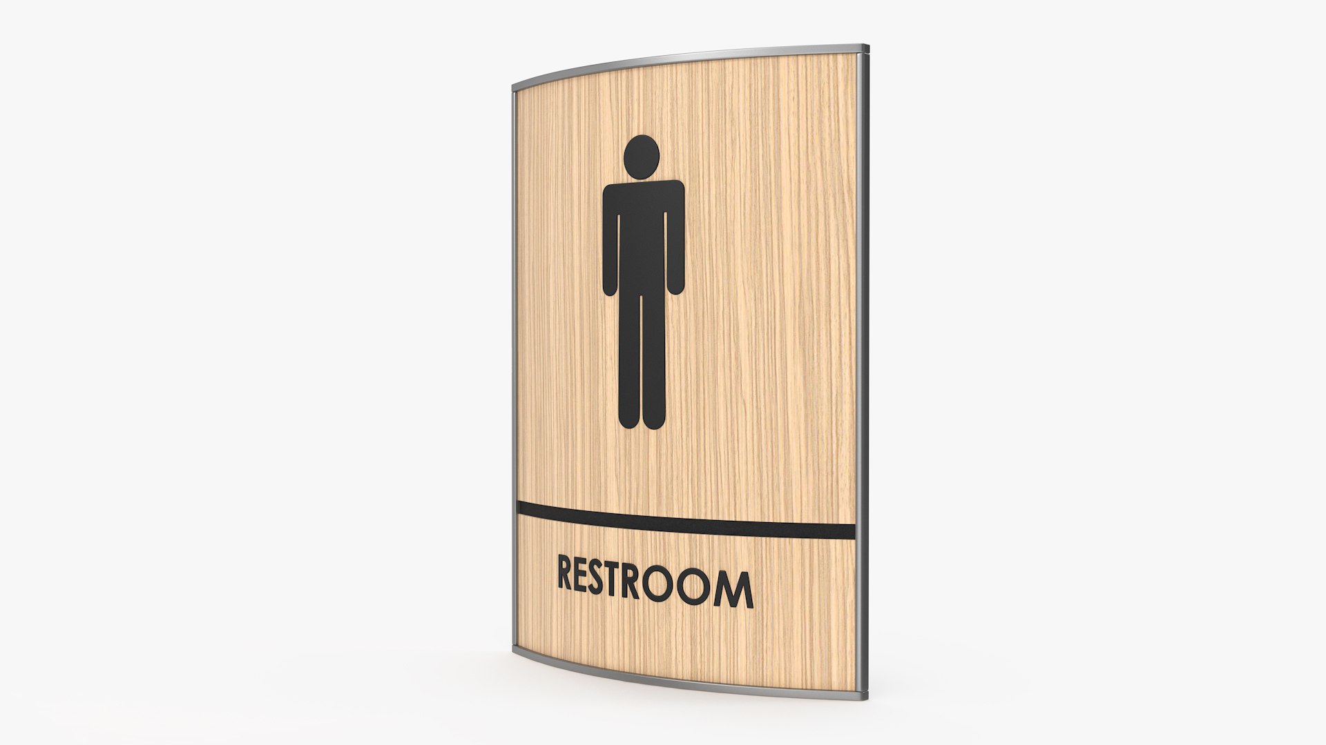 Men Restroom Sign 3D model preview