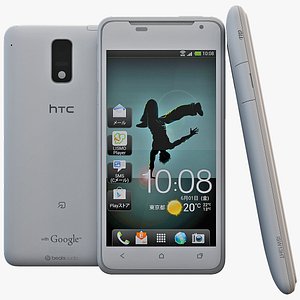 3d white htc j cell phone