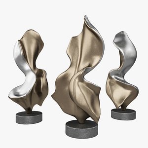 Metal leaf abstract model