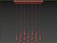 3D Soltaire Linear Chandelier model