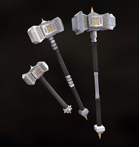 royal war hammer set 3D