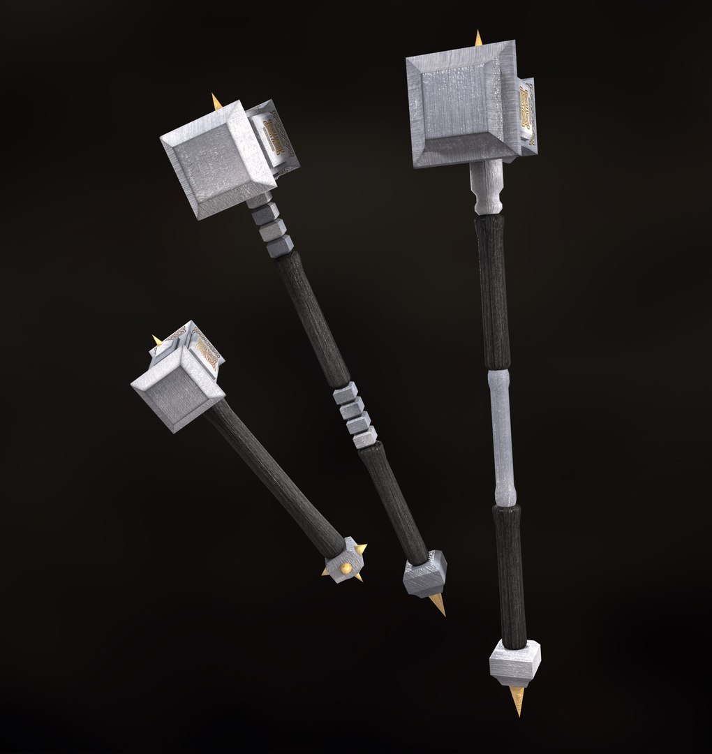 Royal War Hammer Set 3D - TurboSquid 1270388