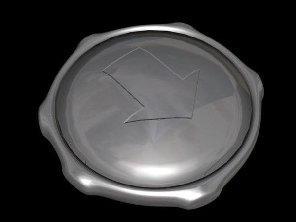 3d model button circle