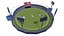 3D Low-poly Cricket Stadium model