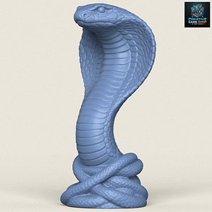 3D Cobra Snake Statue Print Ready 3D Model model