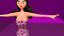 free low poly woman in dress 50