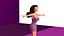 free low poly woman in dress 50