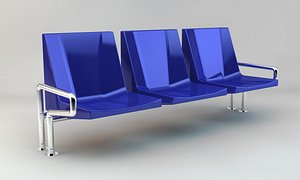 3D subway public benches model