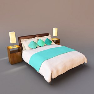 3d bed hotel model