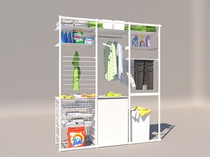 3D Wardrobe hanger washing powder washing machine clothes towel