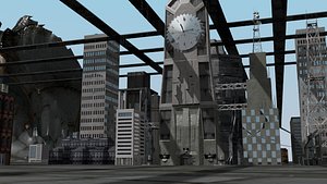 blend city building road human