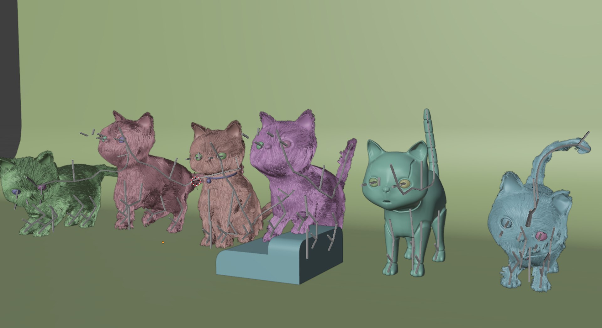 Cat Bundle All Riggged Model - TurboSquid 2286181