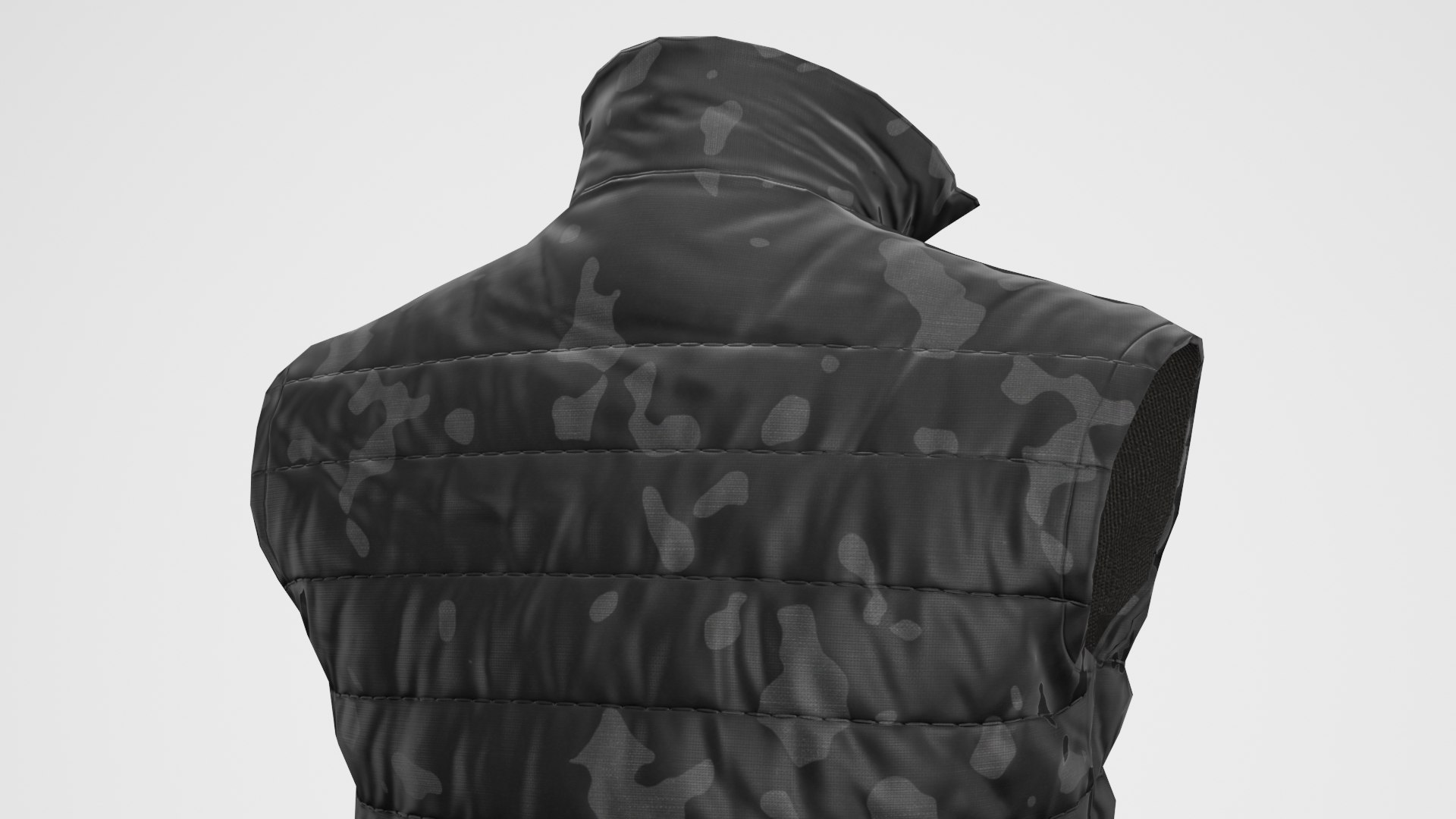 3D Jacket Sleeveless Camouflage Black Lowpoly model https://p.turbosquid.com/ts-thumb/dj/QXLKgc/S3/7j/jpg/1624120619/1920x1080/fit_q87/6c70978d7347f8b5d1d38404a6d9ec274663239d/7j.jpg