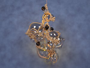 knotty bubbles chandelier c 3D model