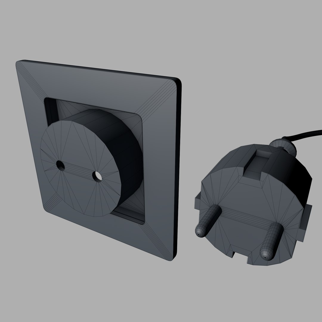 3d Model Electric Socket Plug