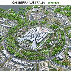 3D Canberra Downtown Australia