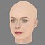 Elizabeth Olsen Head - No Hair - Low poly head for game