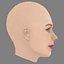 Elizabeth Olsen Head - No Hair - Low poly head for game