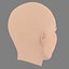 Elizabeth Olsen Head - No Hair - Low poly head for game