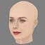 Elizabeth Olsen Head - No Hair - Low poly head for game