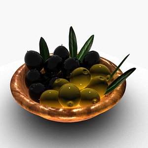Olives in bowl model