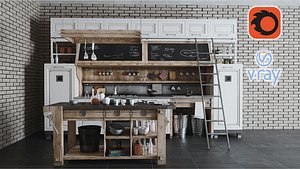 3D model Kitchen Rustic