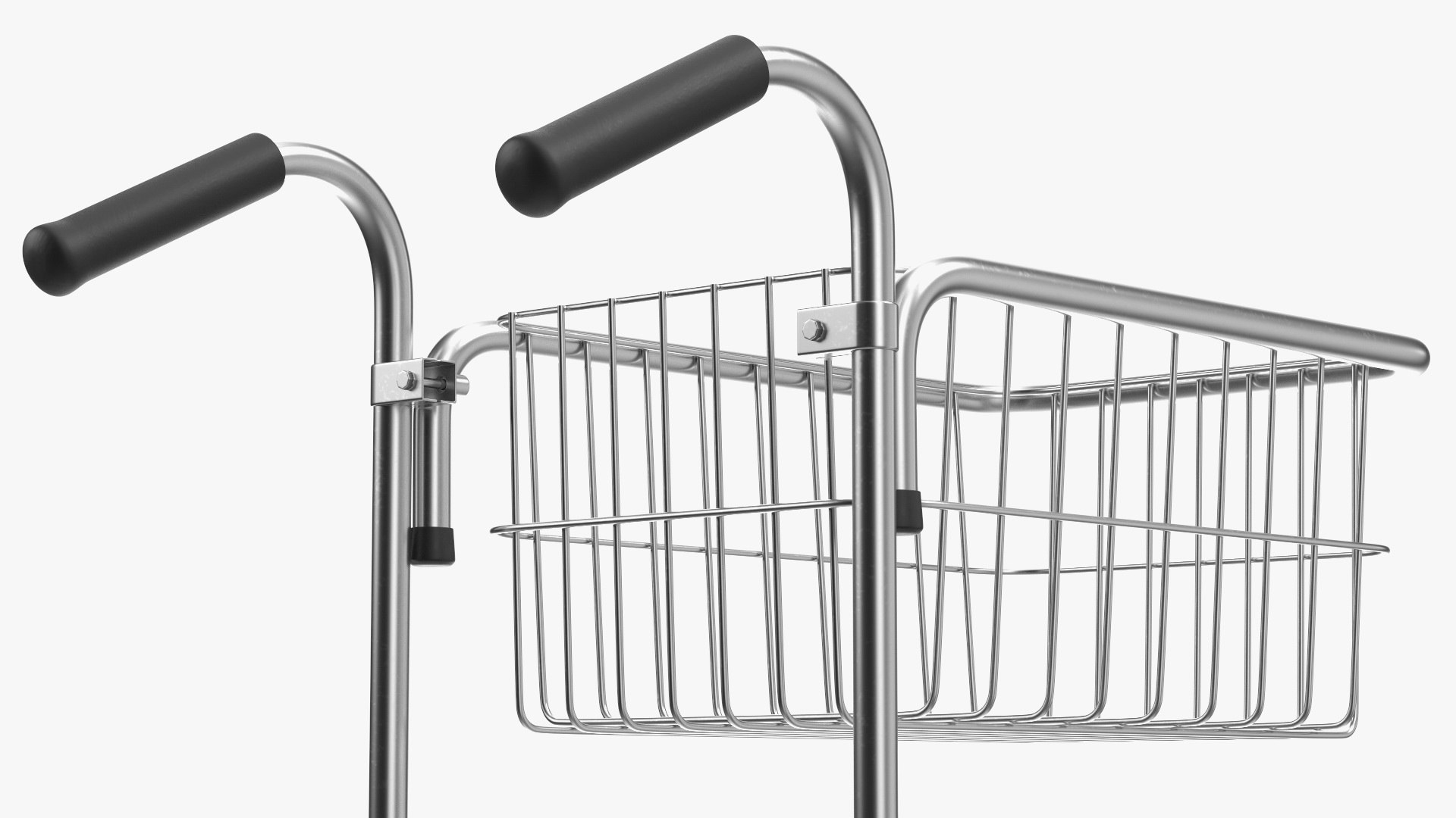 Chrome Mini Trolley With Two Baskets 3D - TurboSquid 1971895