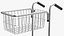 Chrome Mini Trolley with Two Baskets 3D