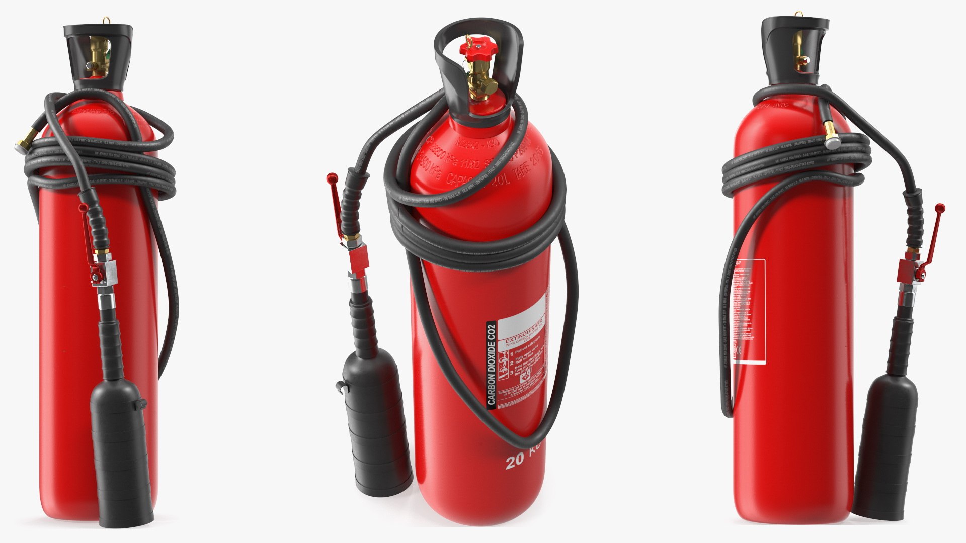 CO2 Fire Extinguisher 20Kg 3D model preview