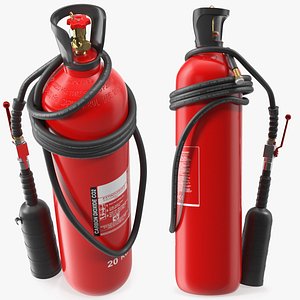 3D co2 extinguisher 20kg model