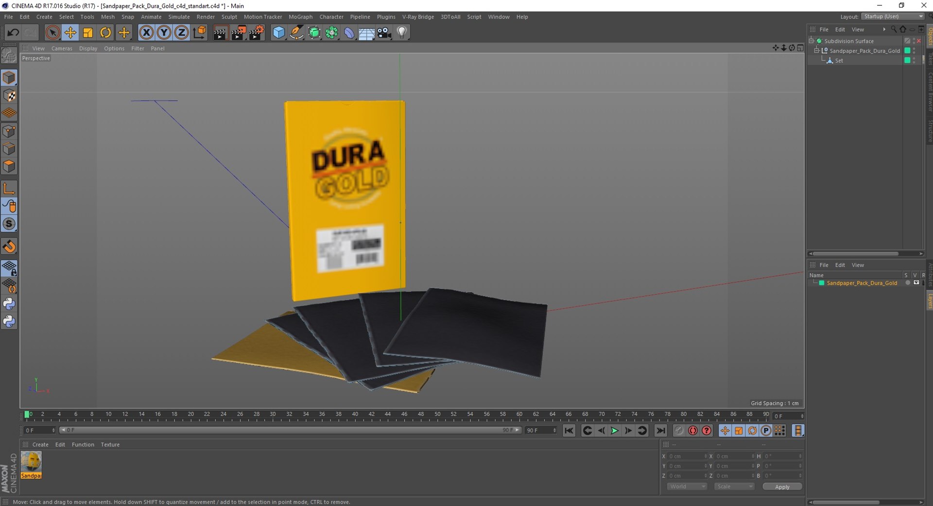 3D Sandpaper Pack Dura Gold Model - TurboSquid 2100753