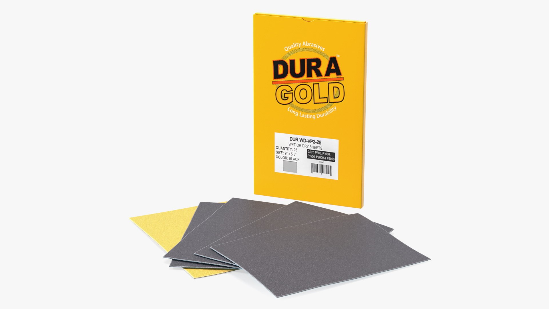 Sandpaper Pack Dura Gold 3D model preview