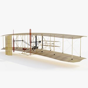 3d 1903 wright flyer airplane