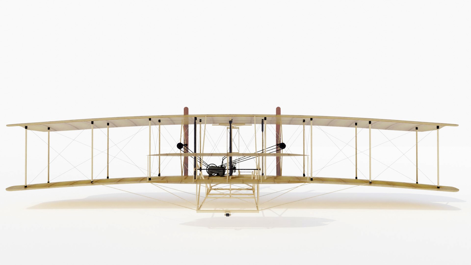 3d 1903 Wright Flyer Airplane