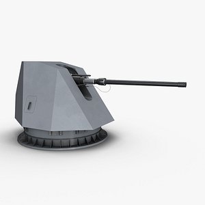 3d model oto melara 127mm 64