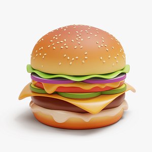 Hamburger Stylized 3D model