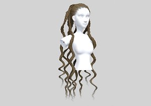 3D Ponytail Long Hair