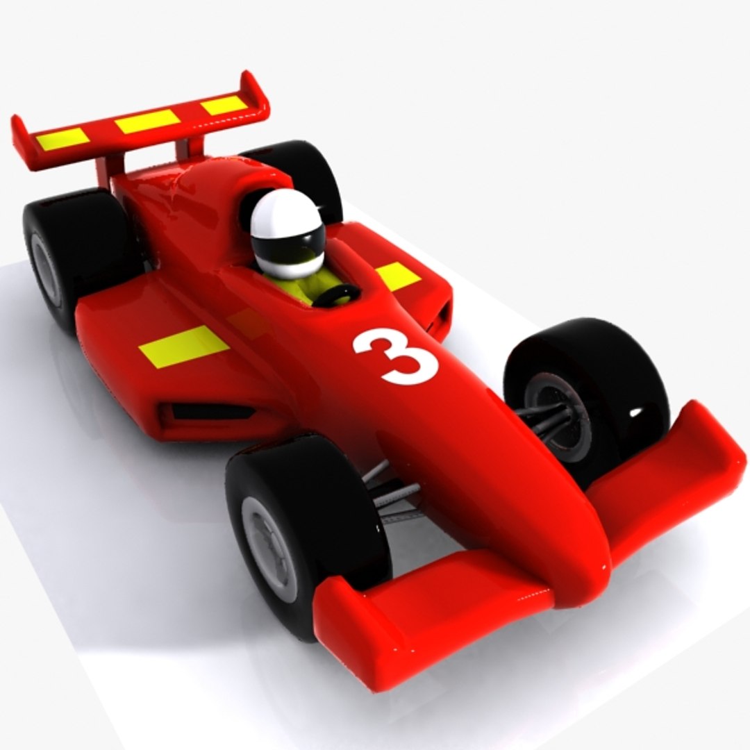 cartoon racing car 3ds