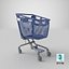 pp plastic shopping cart 3D model