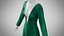 3D Dress 35 Emerald Velvet Green model