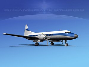 propellers convair 340 3d model