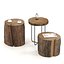 Tables of stumps and slab