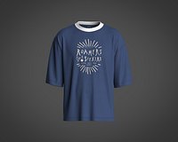 Mens basic oversized t-shirt with chest graphic